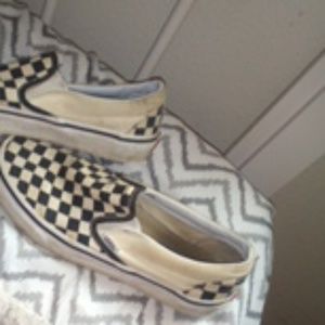 Slip on checkered vans